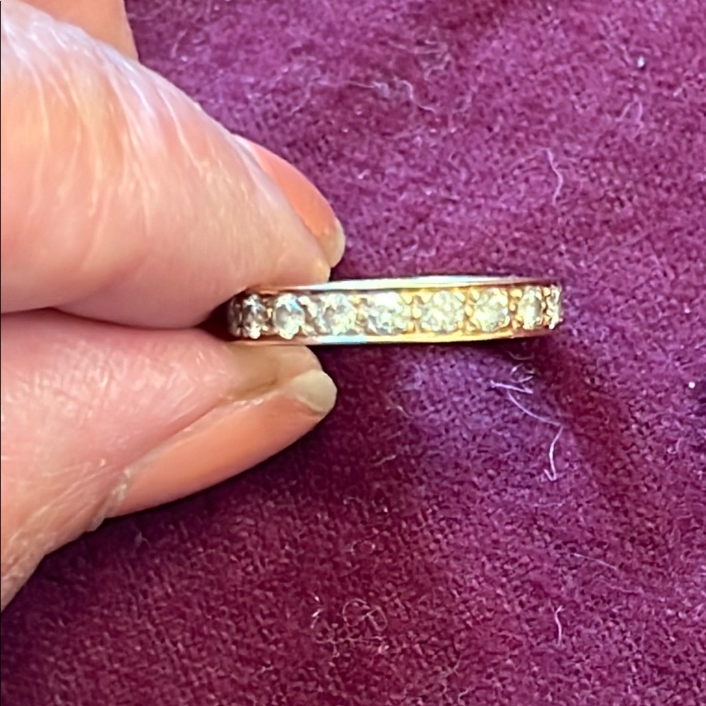 GOLD 18kt DIAMOND BAND RING - Picture 3 of 7